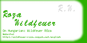 roza wildfeuer business card